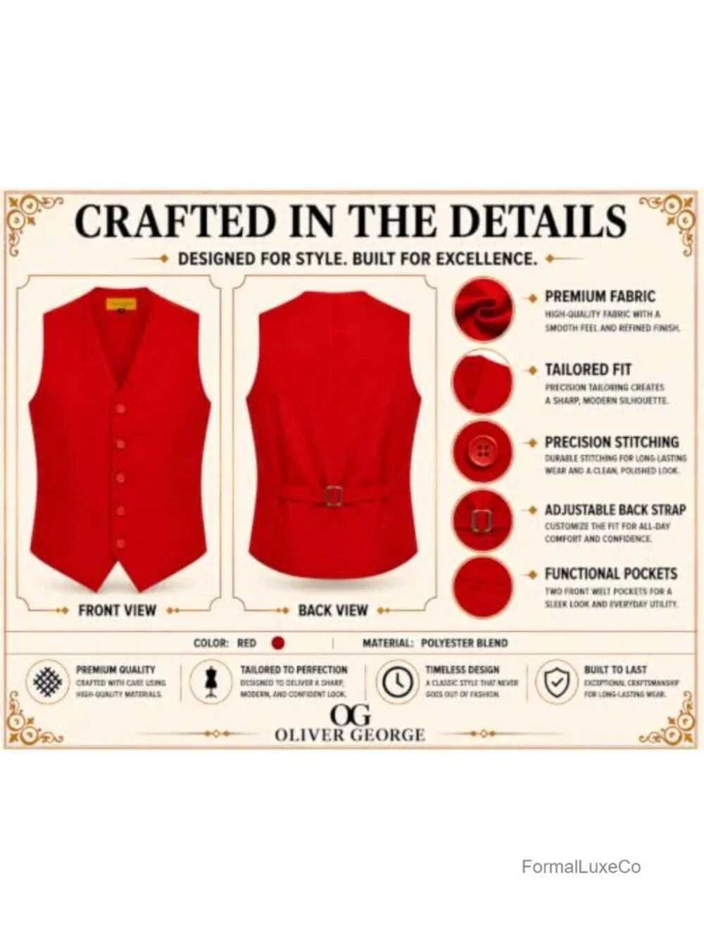 Men's Solid Formal Suit Vest Tuxedo Waistcoat Business Dress Vest
